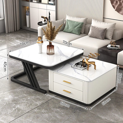 Nordic Aesthetic Coffee Table Living Room Light Luxury Designer Clear Unique Side Table Modern Simple Mesas Bajas Furniture