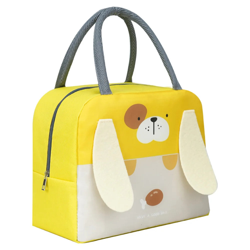 Cartoon Picnic Tote Lunch Bag Portable Insulated Thermal Heat Children'S Bento Bag Kid School Lunch Box Bags Cooler Ice Pack New