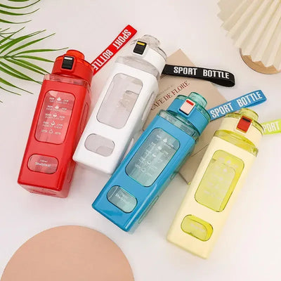 700ml Sports Water Bottle Portable Sippy Cup Suitable for Outdoor Sports Cycling Straw Water Cup Plastic Travel Tea Juice Cup
