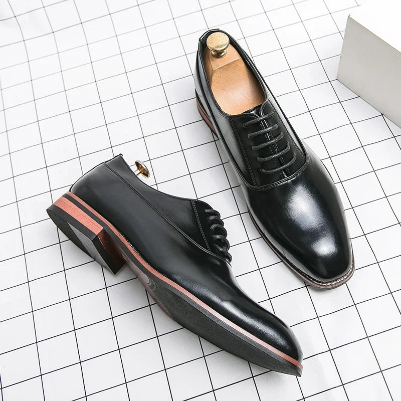 Fashion Business Dress Men Shoes 2020 New Classic Leather Men's Formal Shoes Comfortable Slip On Dress Shoes Men Oxfords Size 46