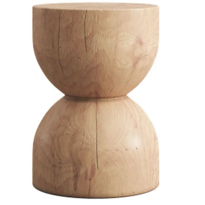 Solid Wood Stump Stool Rustic Wooden Pier Side Table Nordic Round Log Seat Boho Home Decor Accent Creative Living Room Footrest