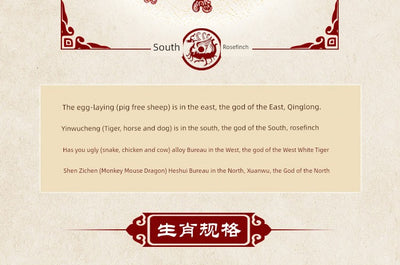 Zhuque Snake Rooster Ox White Tiger Monkey Rat Dragon Xuanwu Zodiac Pig