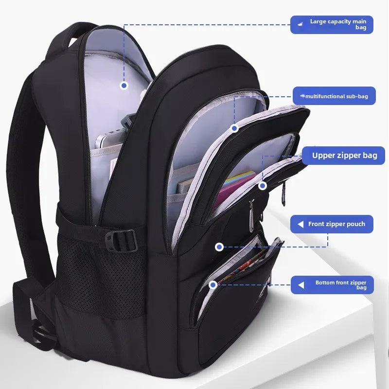 2025 Large capacity men's backpack with astronaut pendant 2 sizes of student school backpacks Student nylon school bags mochilas