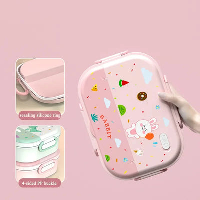 1550ML 316 Stainless Steel Thermal Bento Lunch Box Bag Compartment Microwave Lunch Container Kid Adult Leak-Proof Food Storage