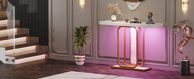 Modern Console Table, Entrance Table, Foyer Table for Entrance, Living Room, Hallway(without light strip)