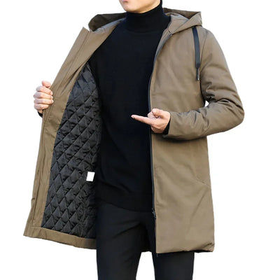 Men Jackets Autumn Winter Men's Trench Coat Male Windbreaker Outerwear Jaquet Man Coat Men Casual Thicken Warm Hooded Parkas