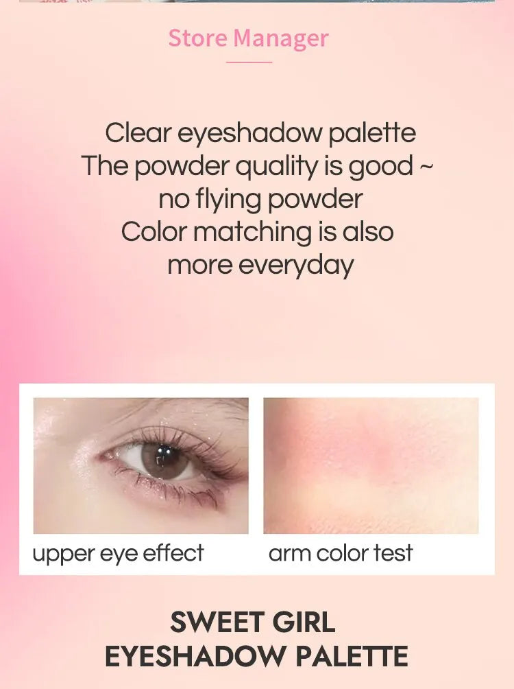 Calculator Love Eyeshadow Palette 12 Colors Matte Pearlescent Glitter Non-Flying Powder Earth Color Eyeshadow