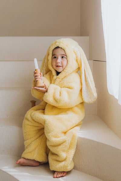 Winter Winter  Baby Romper Boys Girls Zipper Newborn Jumpsuit Cute Hooded Rabbit Pajamas Baby Girl Clothes 1-2 Years
