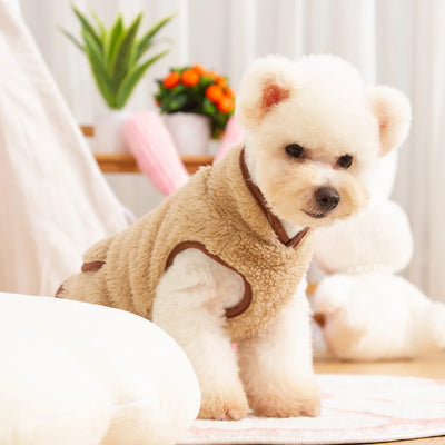 Winter Dog Jacket Warm Plush Dog Cat Vest Clothes for Puppy Kitten Sweater Chihuahua Yorkies Clothing Small Medium Dogs Pet Coat