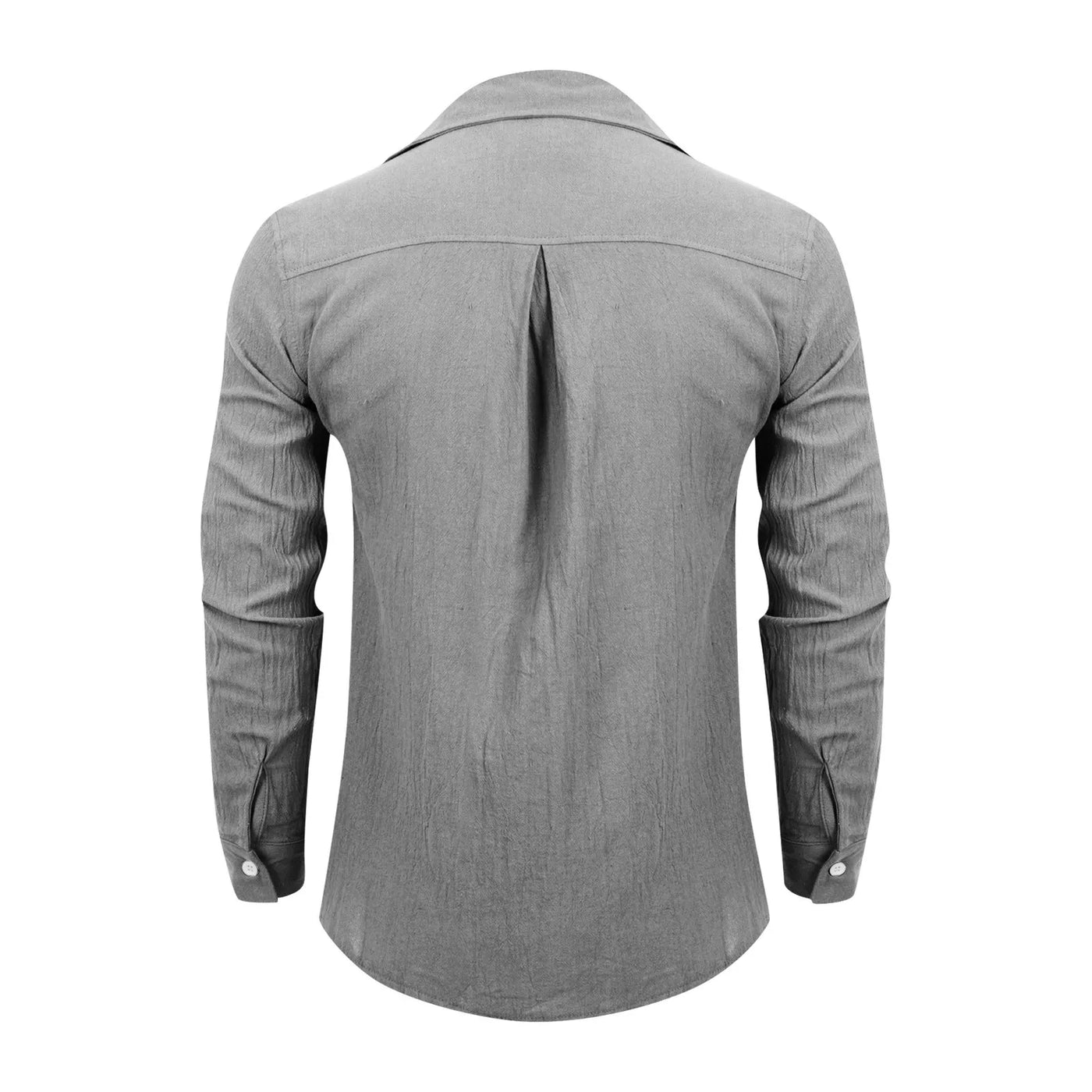 Loose Shirts Men'S Lightweight Long Sleeved Shirt Spring Summer Men'S Casual Cotton Linen Solid Color Long Sleeve Shirts