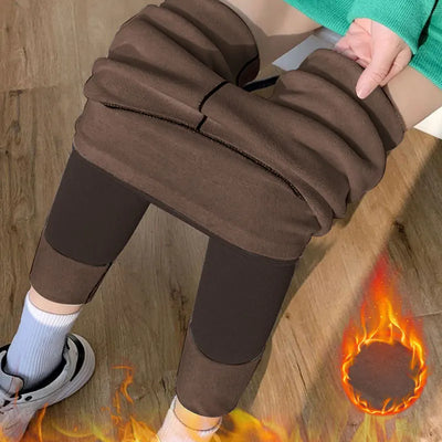 Autumn Winter High Waist Plus Velvet Shark Pants Women Seamless Fleece Warm Leggings Slim Casual Sports Fitness Yoga Leggings