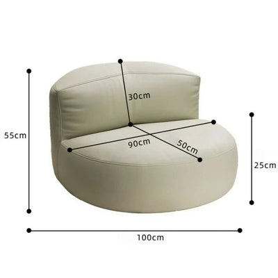 Lazy Sofas Living Room Single Sofa Modern Design Sofa for 1 Person Can Lie Down Beanbag Tatami Thickened Leather Home Furniture