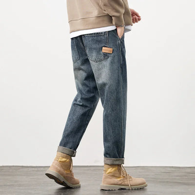 Men's Jeans Baggy Pants Loose Fit Harem Pants For Men Clothing Streetwear Fashion Pockets Patchwork Large Trousers Oversized 42