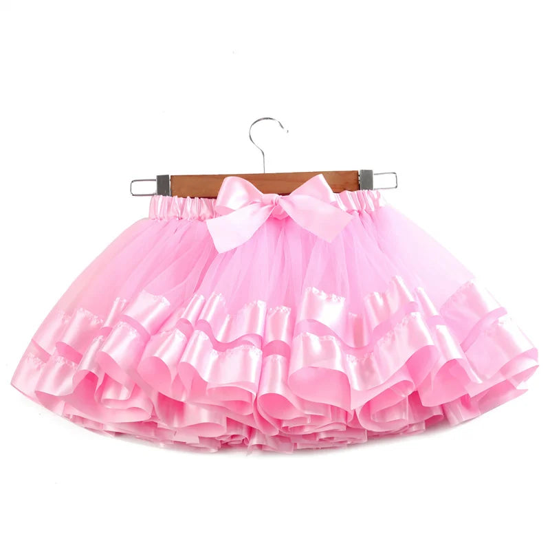 Baby Tutu Skirt Infant Girls Colorful Rainbow Tulle Skirt Princess Mini Dress Children Clothing Pettiskirt Toddler Cloth