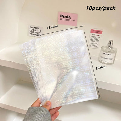 MINKYS 10PCS/Pack Butterfly Little Puppy Kpop Photocard A5 Binder Sleeves Idol Photo Card Holder Photocards Album Storage Bag