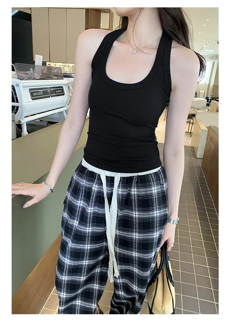 Summer Korean Style Woman Clothing Sleeveless T Shirt For Women Y2K Tshirts O Neck Casual Slim Tops Basic Solid Tees  Mujer 2025