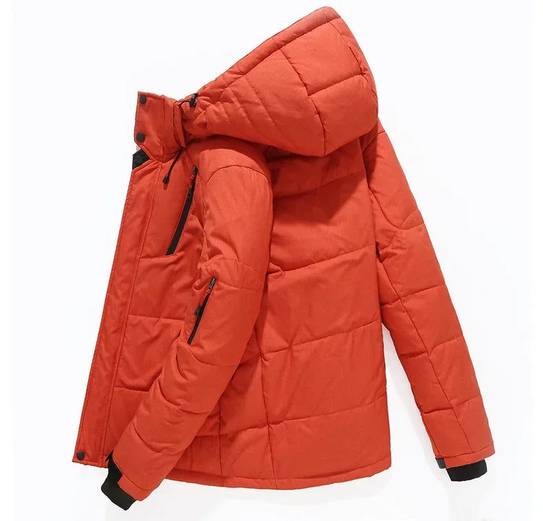 Men's Winter Parkas Hood Thick Warm Waterproof Jackets New Top Male Winter Jacket White Duck Down Parka Casual Goose Feather