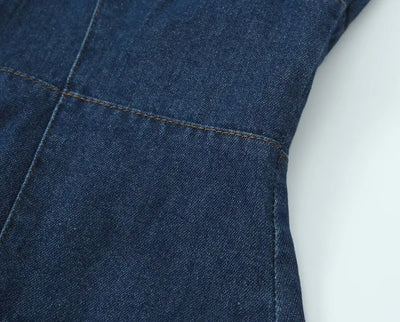2025 Sexy Square Collar Blue Denim Camis Sexy Corset Women Front Cross Lacing up Bandage Bow Tank Tops Back Zipper Slim Crop Top