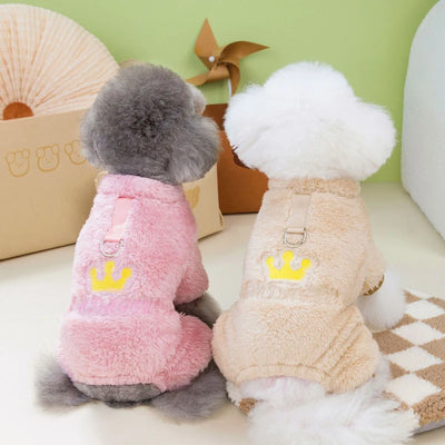 Winter Soft Dog Jumpsuit Warm Fleece Puppy Pajamas for Small Medium Dogs Clothes Pet Pyjamas Chihuahua Overalls Teddy Costumes