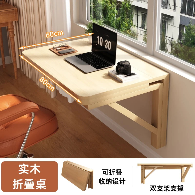 Nordic Style Wall Hanging Folding Table for Home Use Simple Study Desk Writing Desk Against The Wall Space-saving Laptop Desk