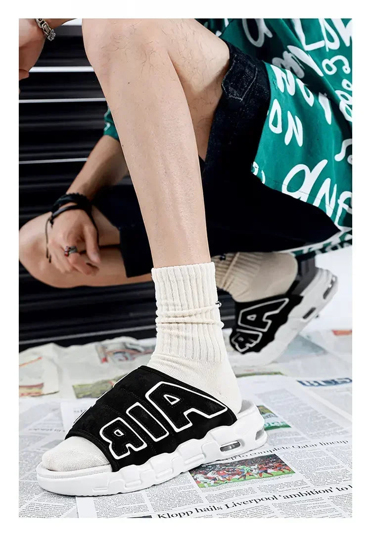 Slippers for Men Flip Flops Air Cushion Design Slide Man Summer New Soft Non-slip Men's Sports Chanclas Hombre Slippers Men