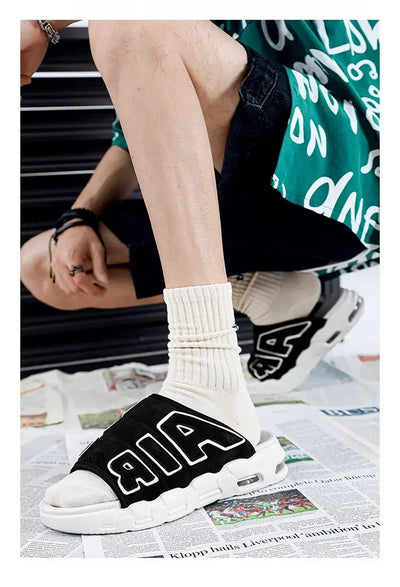 Slippers for Men Flip Flops Air Cushion Design Slide Man Summer New Soft Non-slip Men's Sports Chanclas Hombre Slippers Men