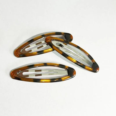 2/4/8Pcs Vintage Leopard Hair Clips Y2K Cute Korean Charm BB Hair Clip Print Glue Oval Hair Clips Student Woman Hair Accessories