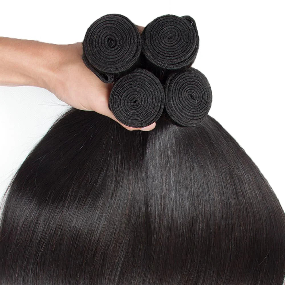 40 inches Straight Human Hair Bundles Brazilian Weaving Virgin Remy Human Hair Extensions 1/3/4 Pcs Raw Human Hair Bundles