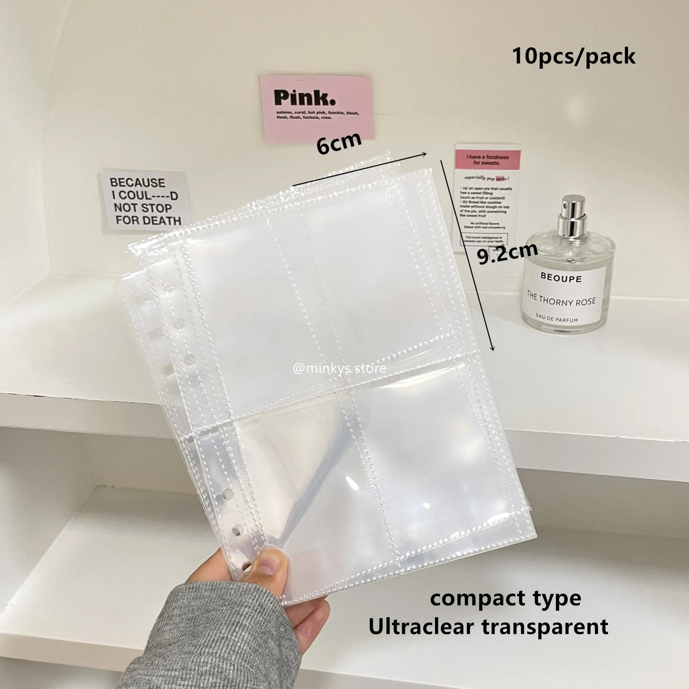 MINKYS 10PCS/Pack Butterfly Little Puppy Kpop Photocard A5 Binder Sleeves Idol Photo Card Holder Photocards Album Storage Bag