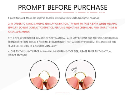 925 Sterling Silver Needle Fashion Round Pendant Small Earrings Luxury Gold Hoop Earrings for Women Premium Black Jewelry Gifts