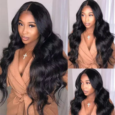 200 Density Body Wave V Part Wigs Human Hair Wig Machine Made Wig V Part Human Hair Wigs For Black women 12-32 Inch On Sale