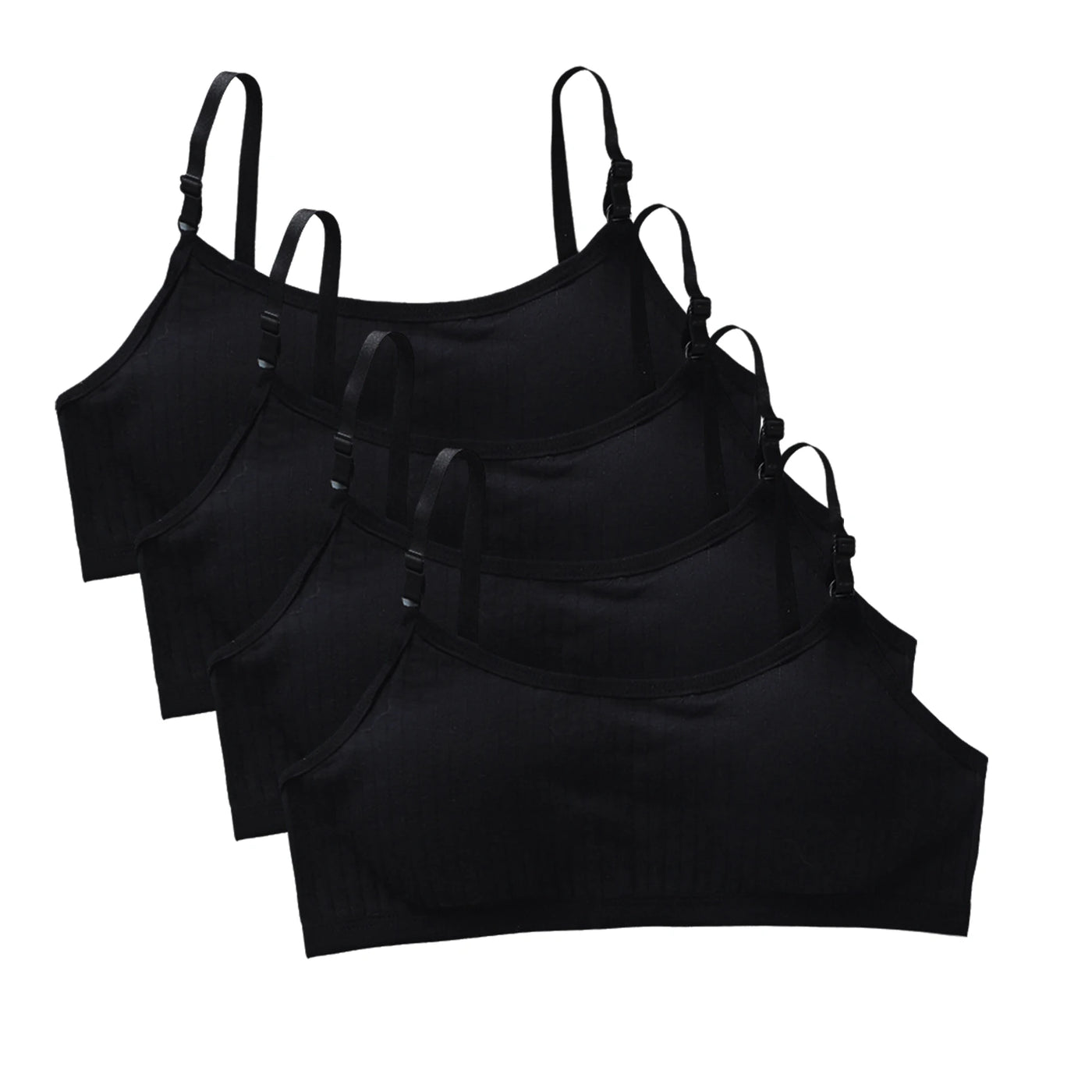 4pcs/Lot Teenage Girls Training Bras Seamless Middle High School Students Vest Bra Kids Children Back Buckle Bra Teens Underwear