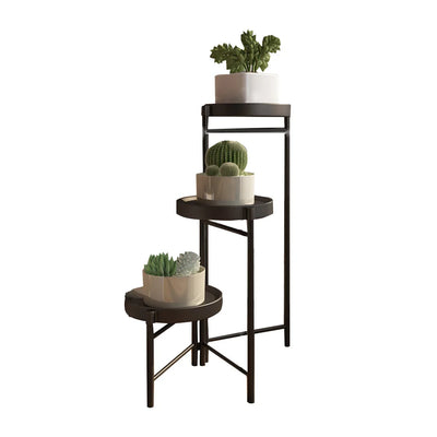 Foldable Corner Plant Stand Indoor Outdoor Tiered Plant Shelf Foldable Flower Holder Display Rack for Garden Patio Balcony
