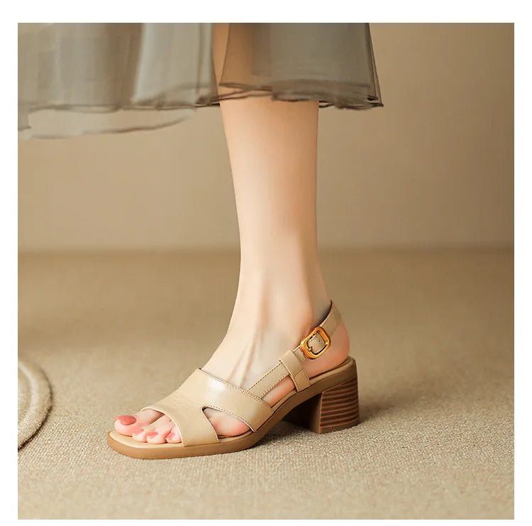2023 Women S Sandals PU Leather Open Toe Ladies Beach Shoes Summer Sexy Sandals Buckle Strap Flip Women's Sandals
