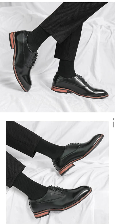 Fashion Business Dress Men Shoes 2020 New Classic Leather Men's Formal Shoes Comfortable Slip On Dress Shoes Men Oxfords Size 46