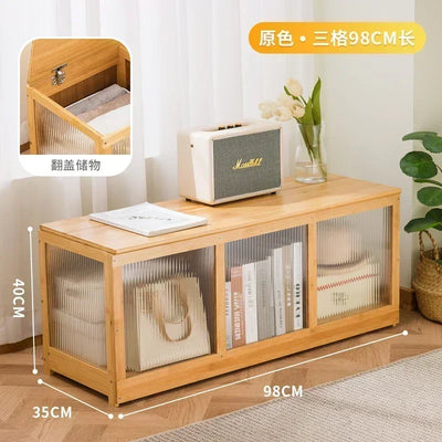 Multi-functional Bay Window Storage Cabinet Bedroom Balcony Low Cabinet Flip Long Tatami Storage Furniture Versatile Organizer