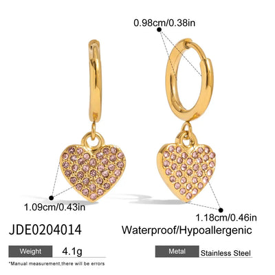 Youthway Star Zirconia Round Hoop Earrings Stainless Steel High Quality Jewelry Minimalist Elegant Chic Earrings Wholesale