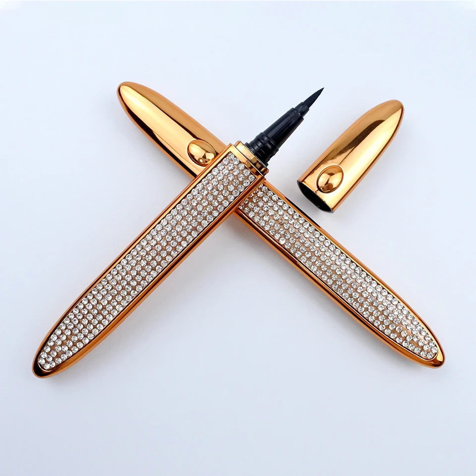 2 in 1 Lash Glue & Eyeliner Waterproof Long Lasting self adhesive Glue False Eyelashes Black Liquid Eyeliner Glue Pen
