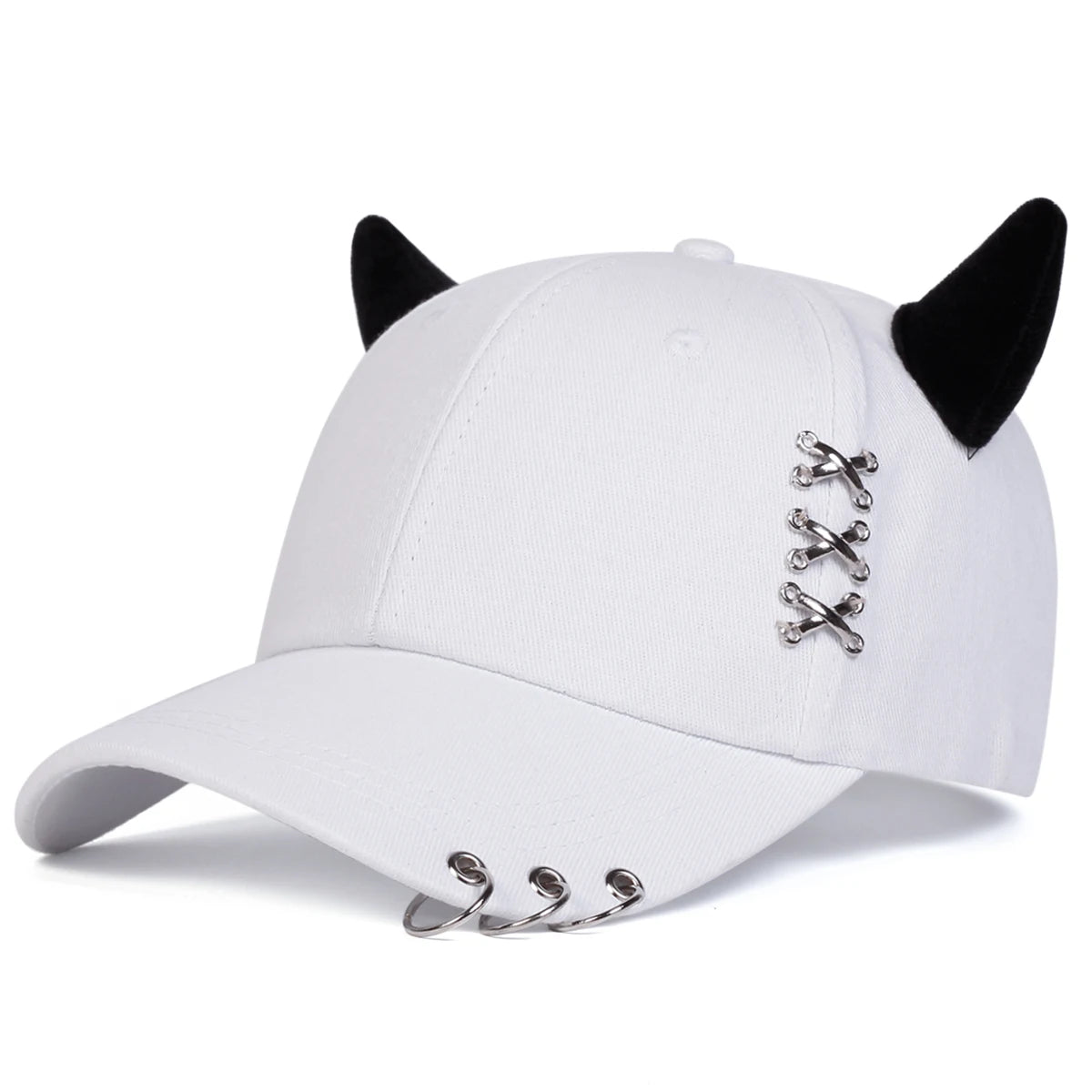 Unisex XXX Iron Ring Bull Horn Personality Baseball Caps Spring Autumn Outdoor Adjustable Casual Hats Sunscreen Hat