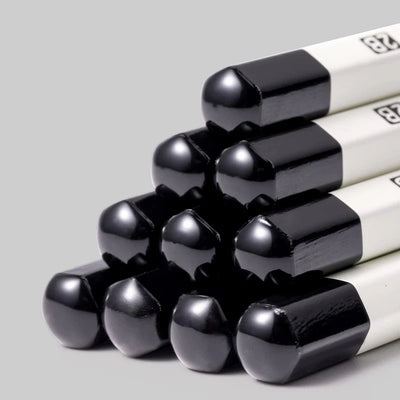 Deli HC809 HB/2B White Hexagonal Pencil 10pcs/Set Safe and Non toxic Stationery Supplies,Suitable for Elementary School Students