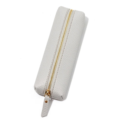 Large Capacity Pen Bag PU Leather Pen Case Korean Stationery Holder Storage Box Zipper Pencil Pouch Student School Supplies