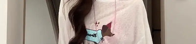Women's Summer White Sheer Dachshund Print Loose Slim-Fit Long Sleeve T-Shirt Sun Protection Cover-Up Sweet Sexy Casual Lazy Top