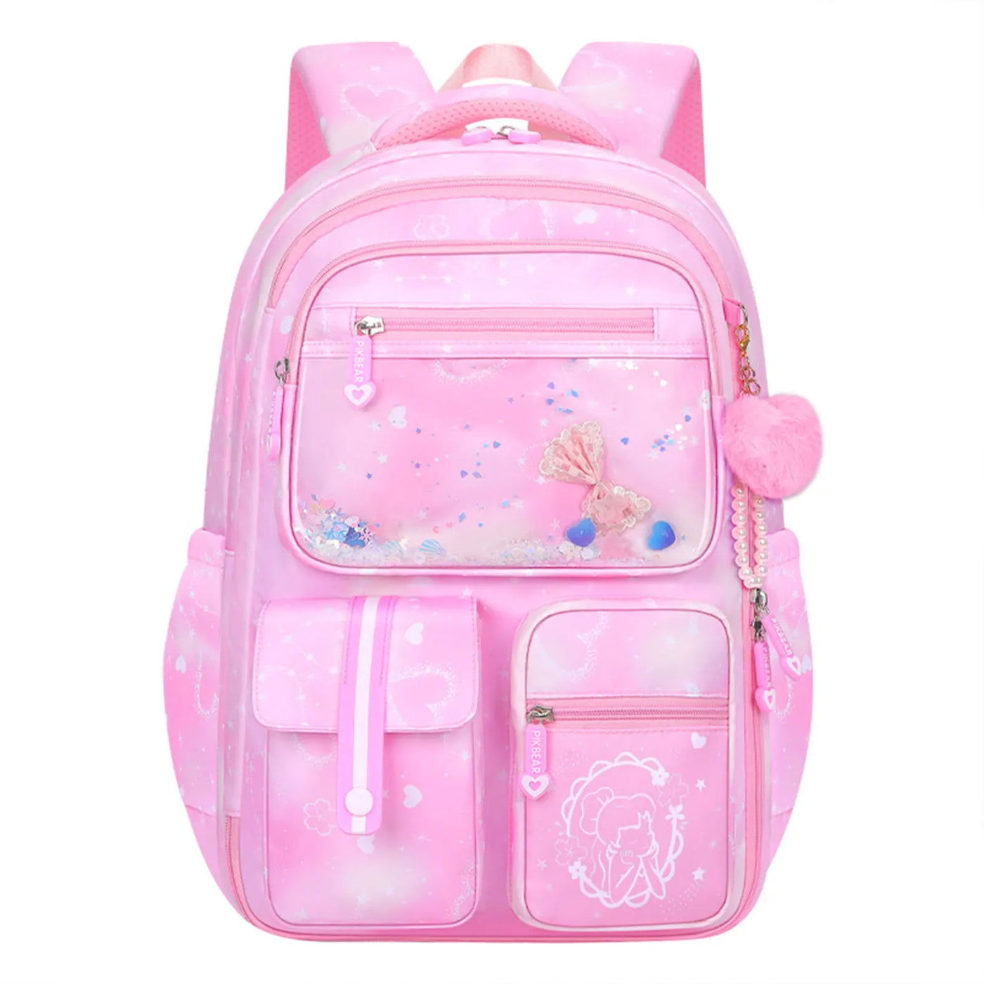 Girl School Bag Backpack Back Pack For Teenager Women Children Female Pink Schoolbag Primary High Bagpack Class Teens Child Kids