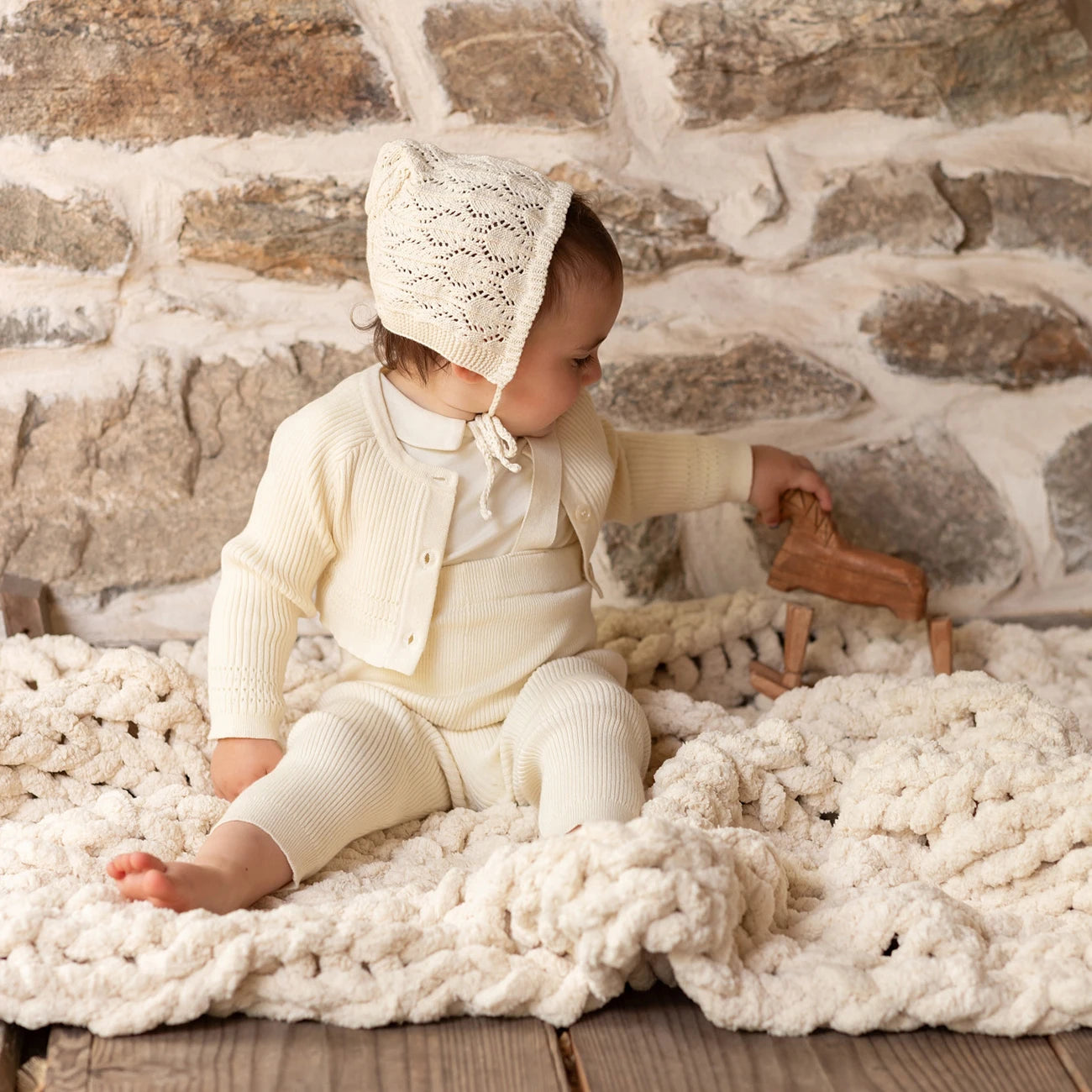 AP Baby British Knit Coordinate Collection Baby Kids Modal Romper Cute Knitting Cardigan and Overalls Pants