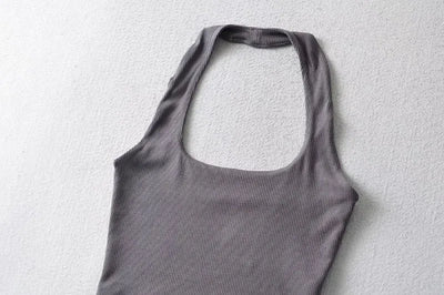 Sexy Women Crop Top 2023 Summer Double Halter Tops Sleeveless Tanks