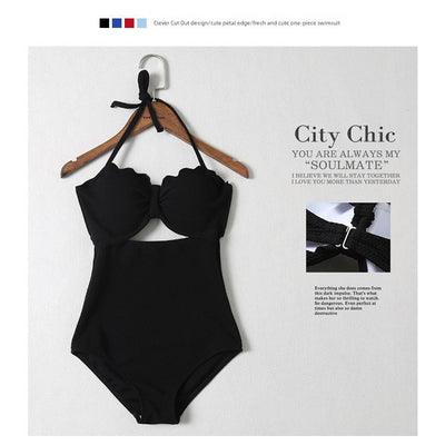 Black Camisole Sexy Women Japanese Slim Student Swimsuit