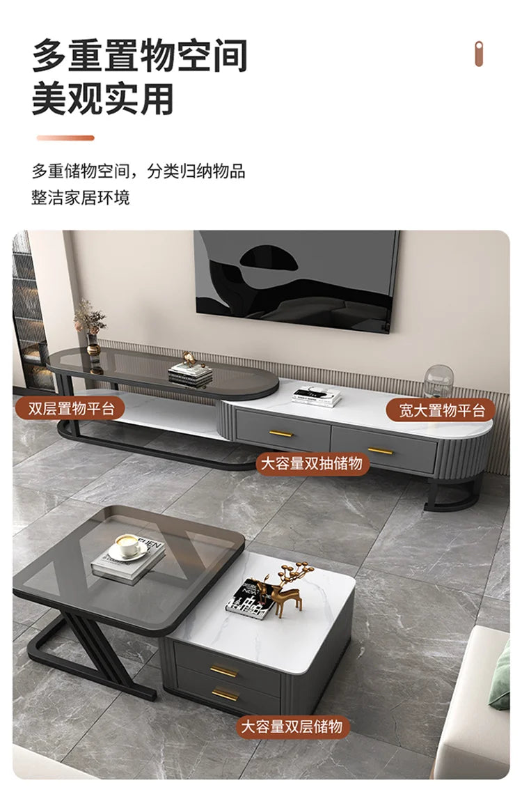 Nordic Aesthetic Coffee Table Living Room Light Luxury Designer Clear Unique Side Table Modern Simple Mesas Bajas Furniture