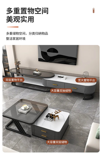 Nordic Aesthetic Coffee Table Living Room Light Luxury Designer Clear Unique Side Table Modern Simple Mesas Bajas Furniture