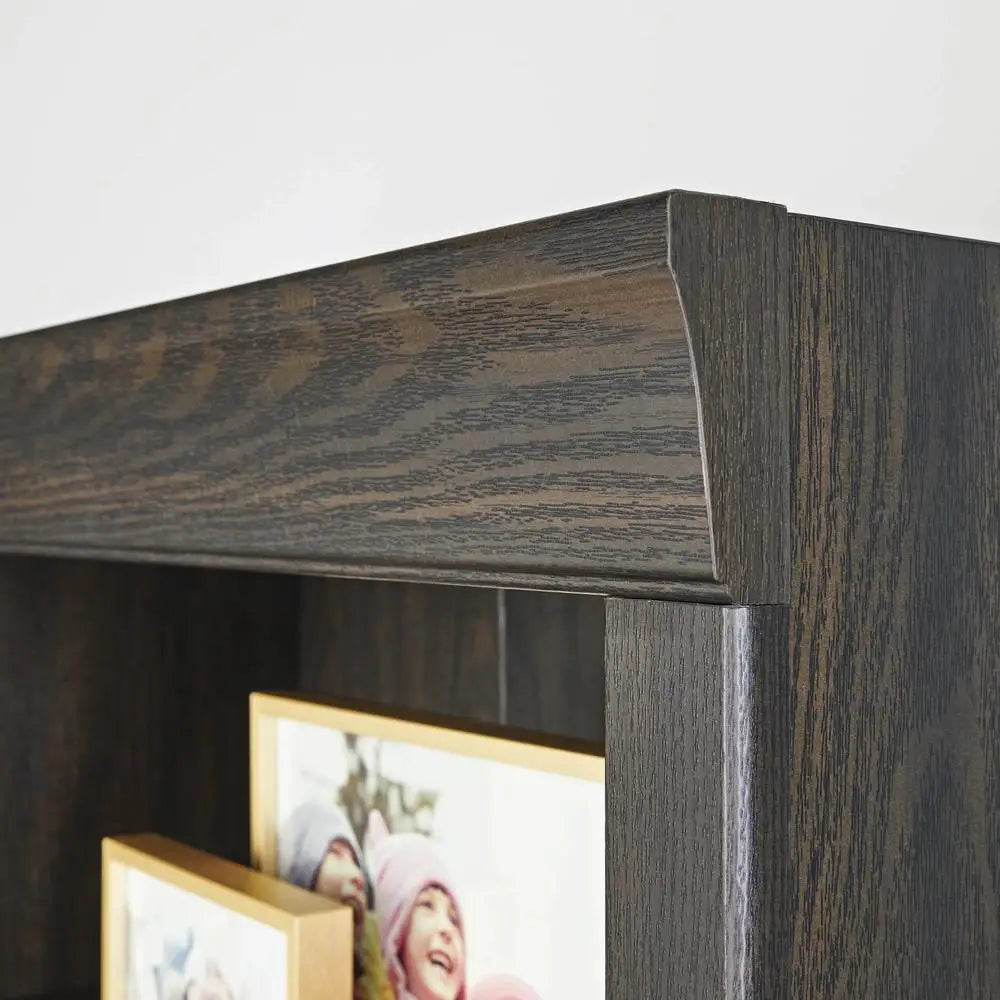 Glendale Oak 5-Shelf Bookcase Adjustable Shelves Vertical Storage Medium Wood Tone Customizable Transitional Style 72.6 lb Model