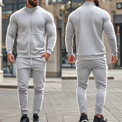 Casual Tracksuits Mens Autumn Fashion Side Striped Jackets And Pants Two Piece Sets For Men Sports Fitness Sweatsuits Streetwear